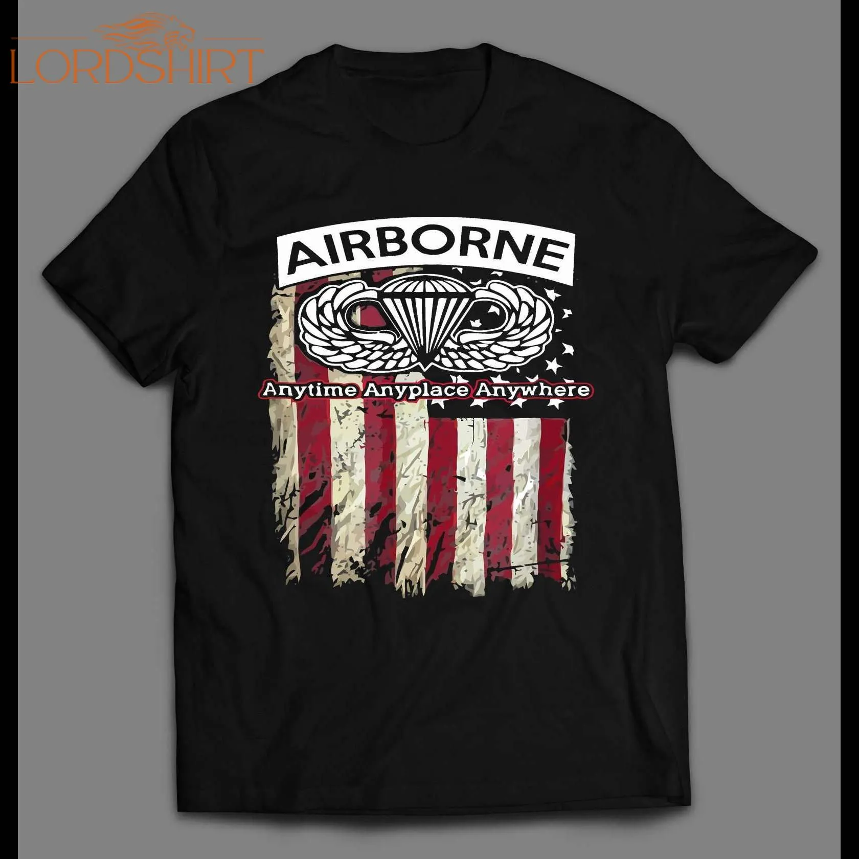 Military Airborne Paratrooper American Flag 4th Of July Shirt