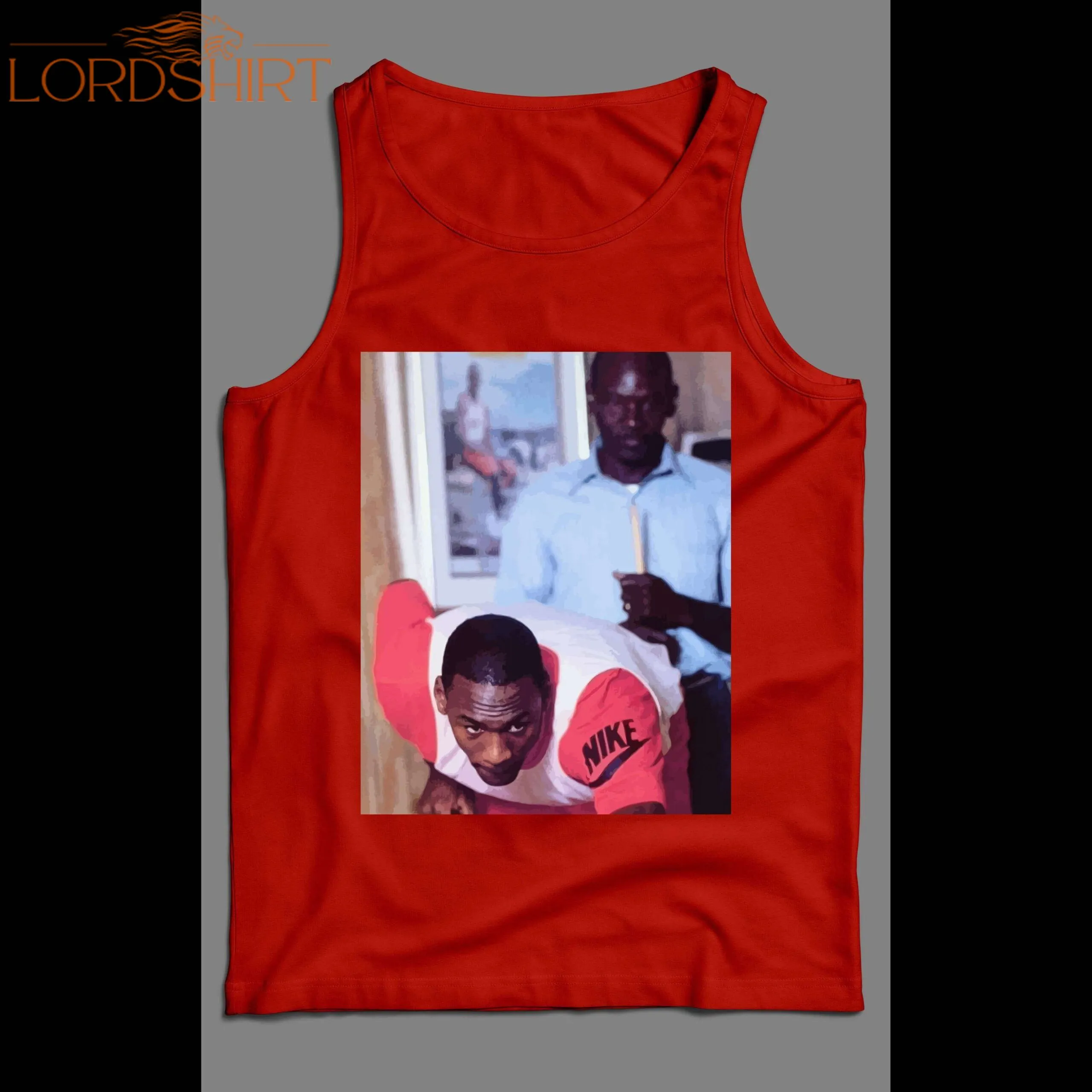 Mj Playing Pool Vintage Photo Oldskool High Quality Basketball Men's Tank Top