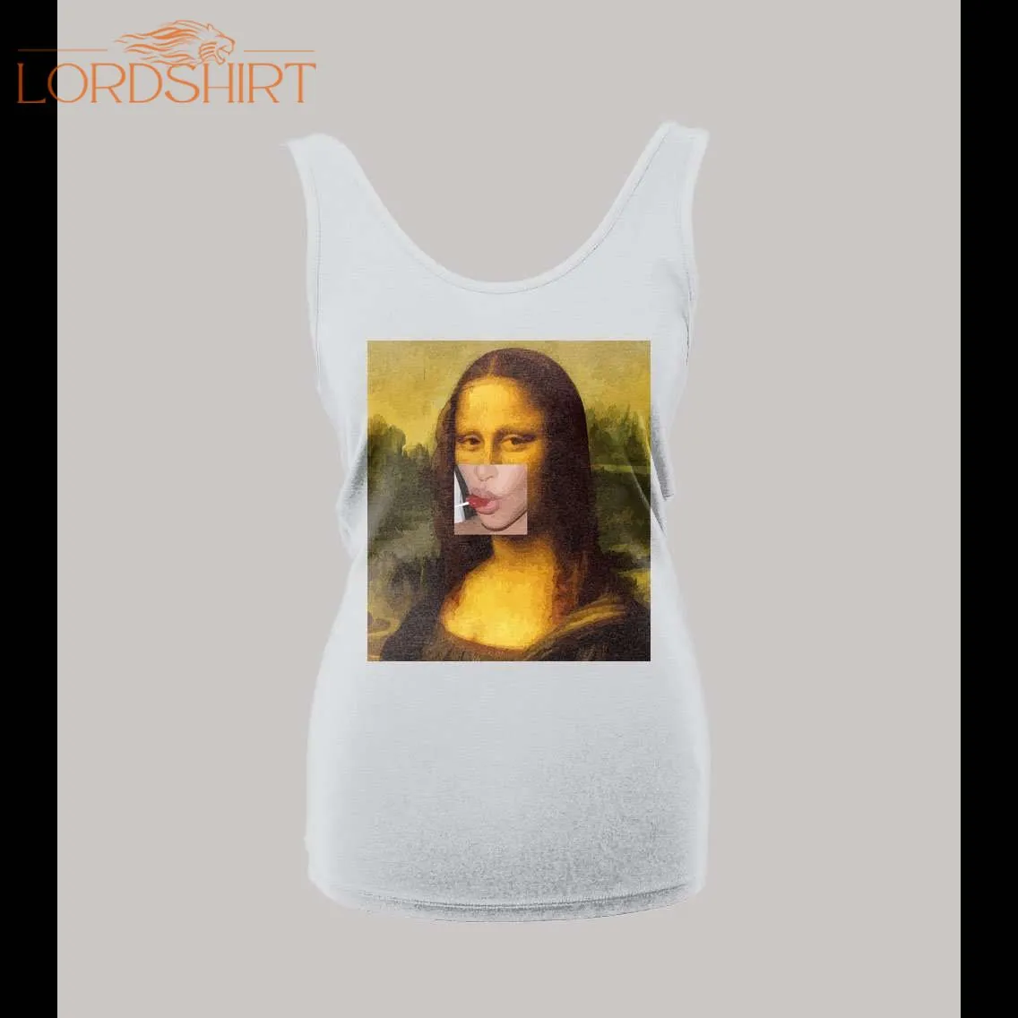 Mona Lisa Sucking On Lollipop Custom Oldskool Ladies Tank Top