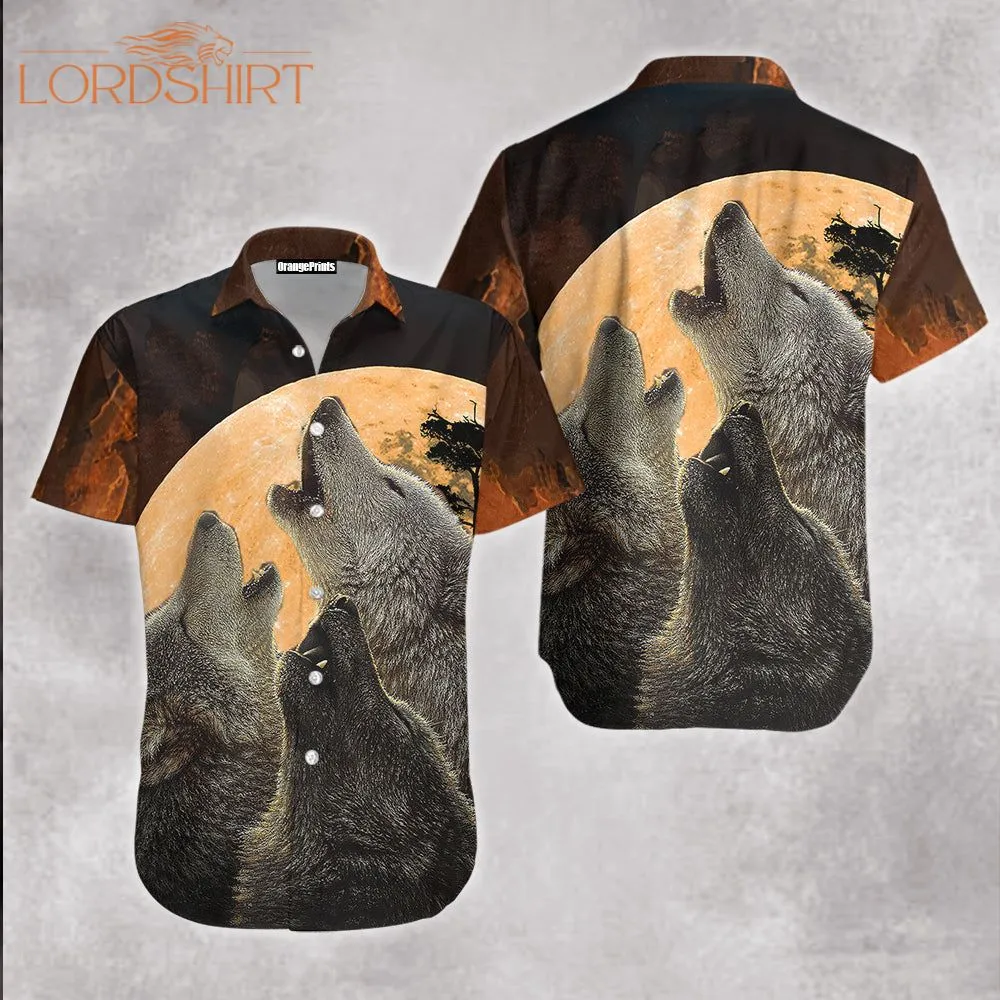 Moon Wolf Hawaiian Shirt