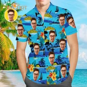 Mountains Aloha Beach Custom Photo Hawaiian Shirt