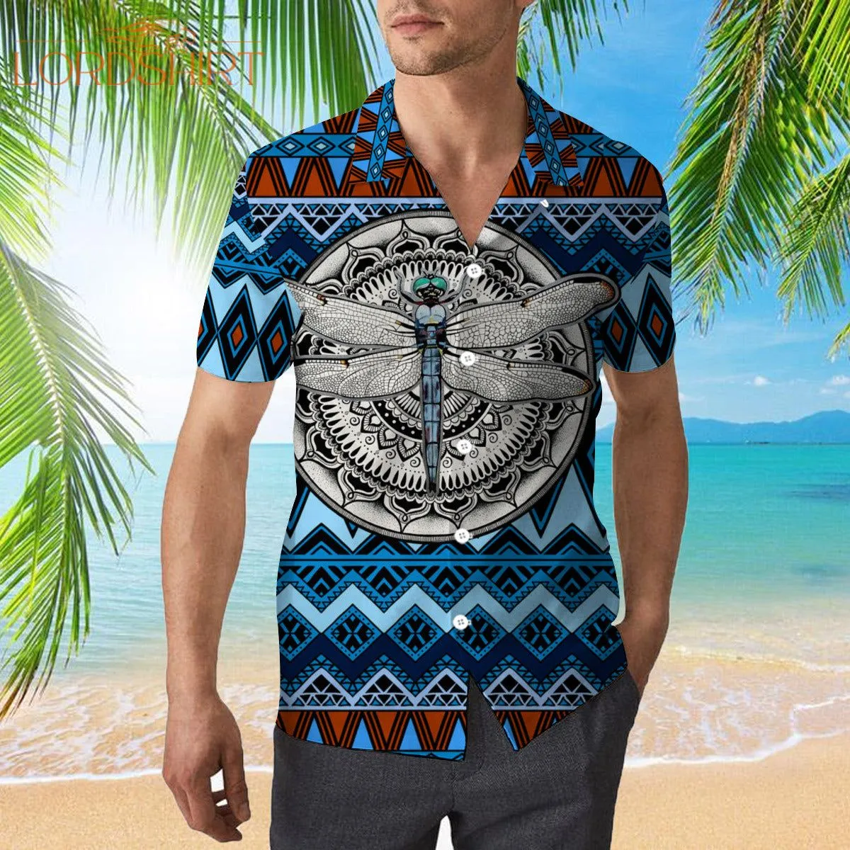 Native American Dragonfly Hawaiian Shirt