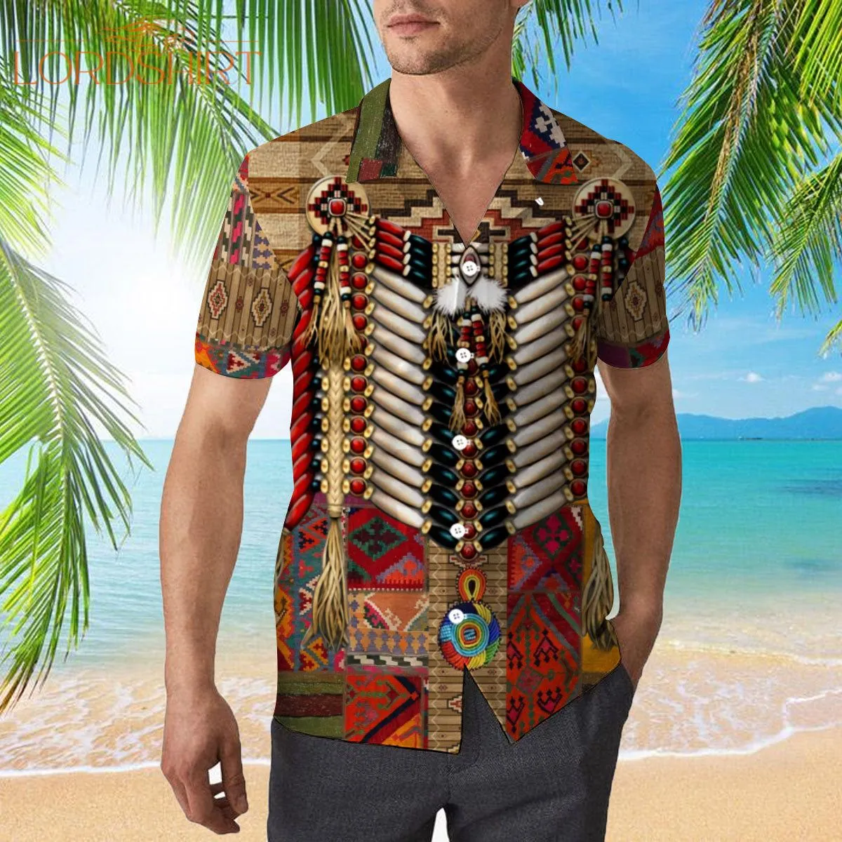 Native Pattern Hawaiian Shirt