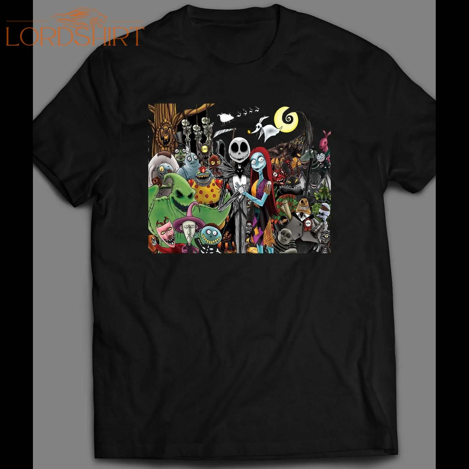 Nightmare Before Christmas Custom Oldskool Character Rare Art Halloween Shirt