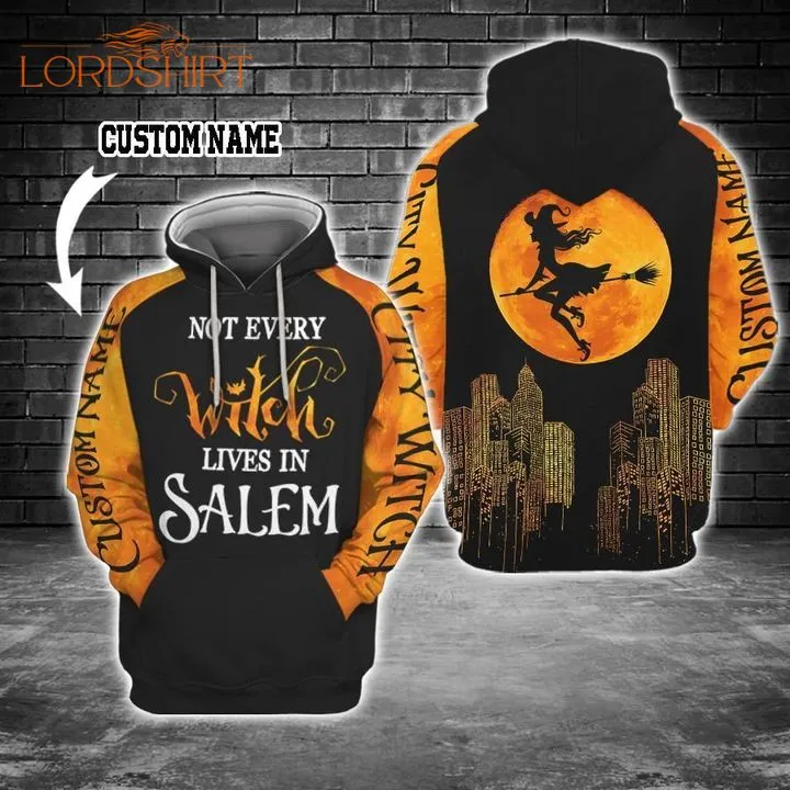 Not Every Witch Live In Salem Halloween Custom Name 3d All Over Print