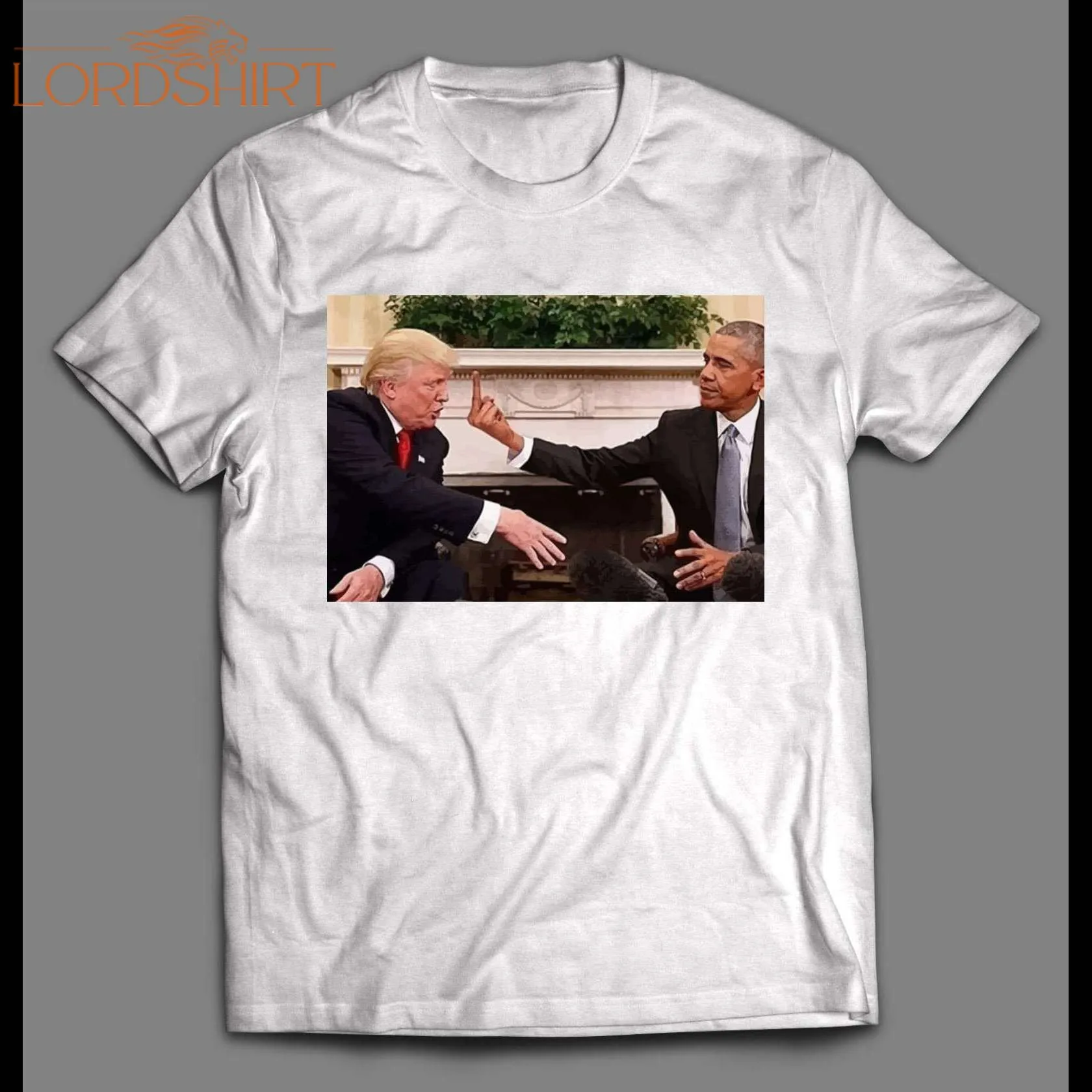 Obama Giving Trump The Finger High Quality Shirt