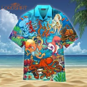 Octopus Playing Guitar Hawaiian Shirt