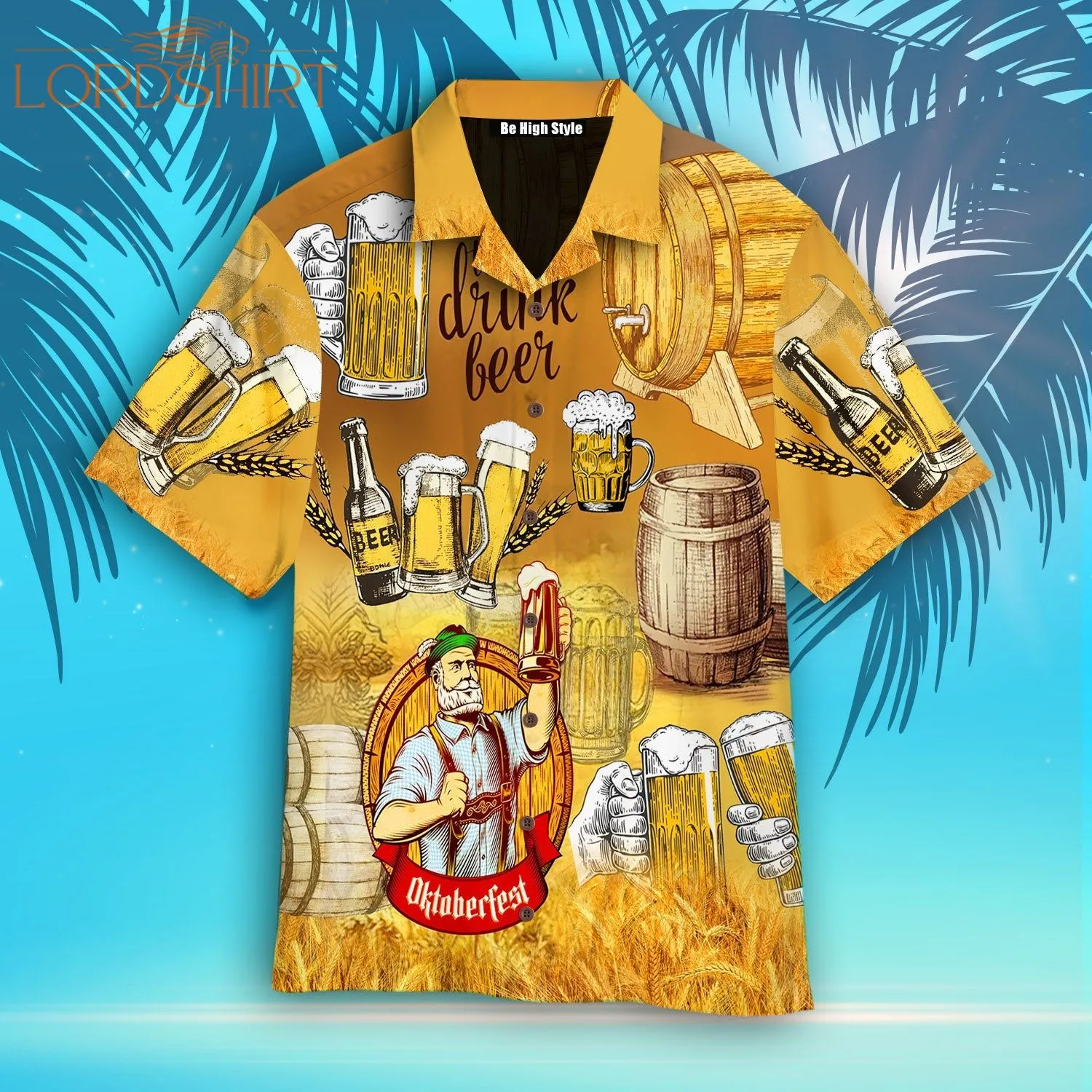 Oktoberfest Time To Drink Beer Hawaiian Shirt