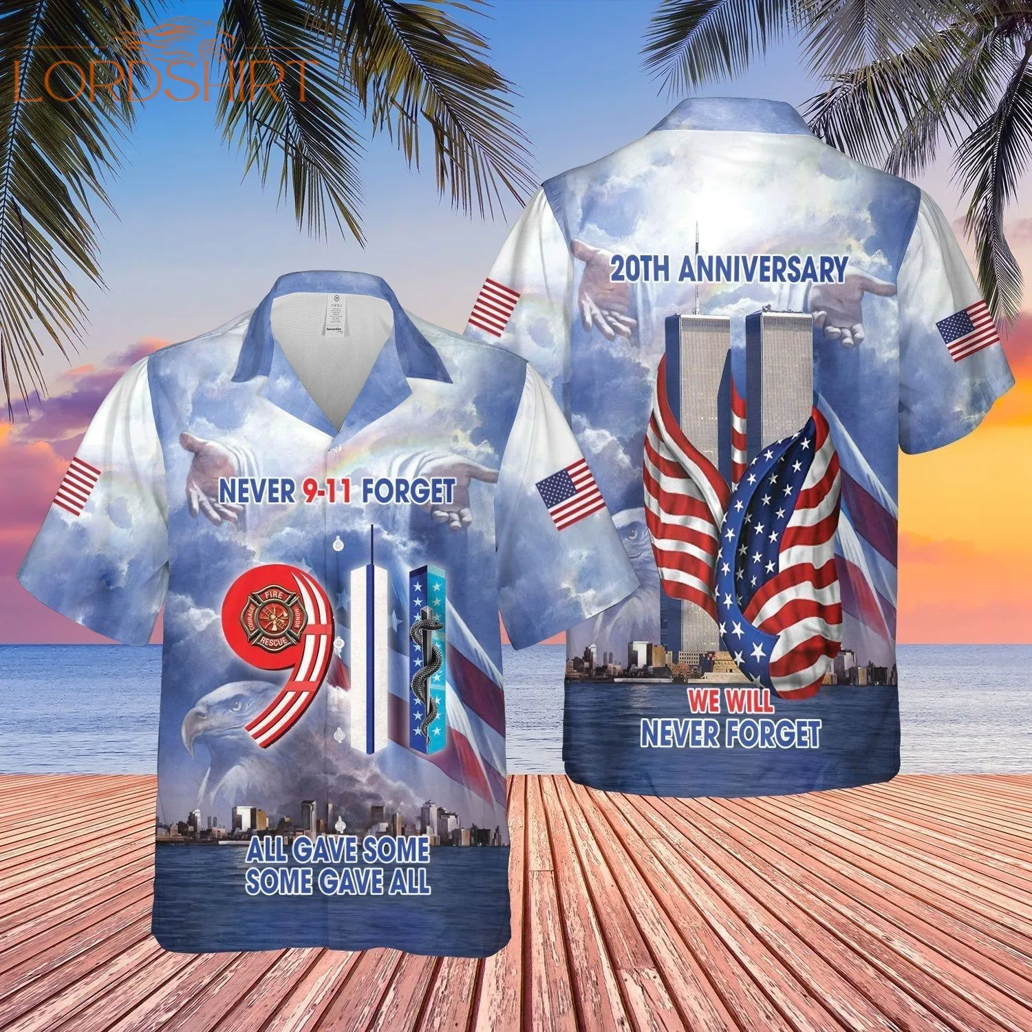 Patriot Day Never Forget 911 Hawaiian Shirt