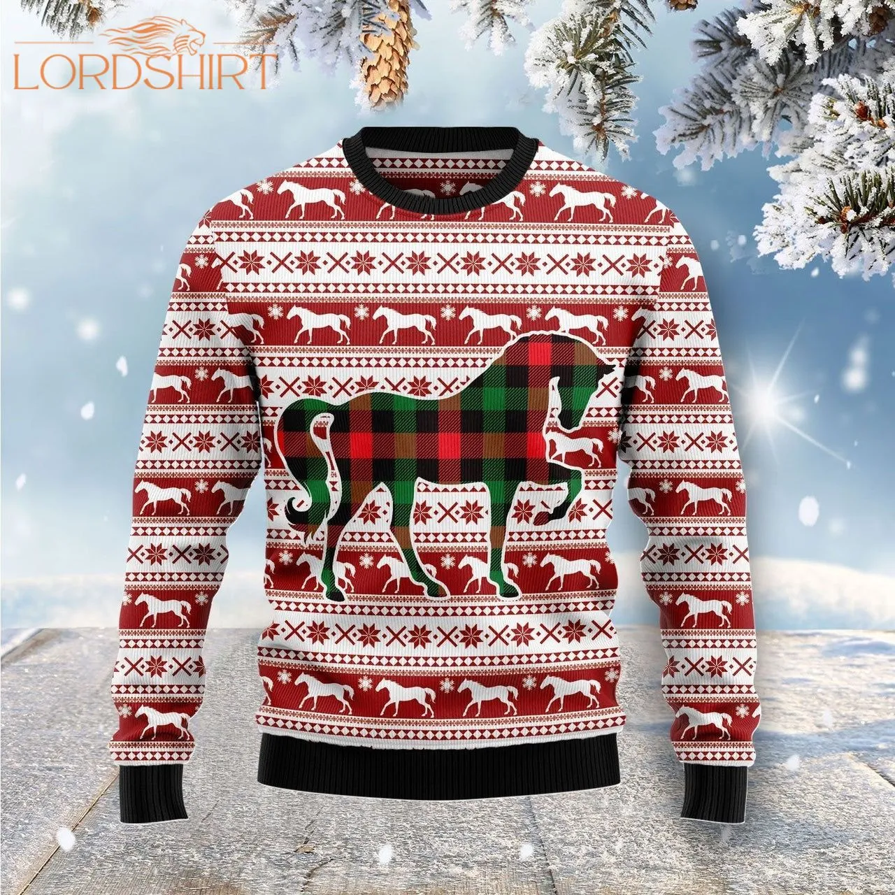 Pattern Horse Ugly Christmas Sweater