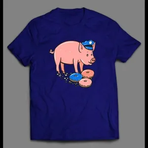 Pig Cop Eating Donut Defund The Police Popo Shirt
