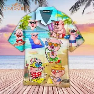 Pig Enjoy The Summetime On Beach Hawaiian Shirt