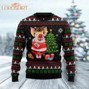 Pig Gorgeous Reindeer Ugly Christmas Sweater