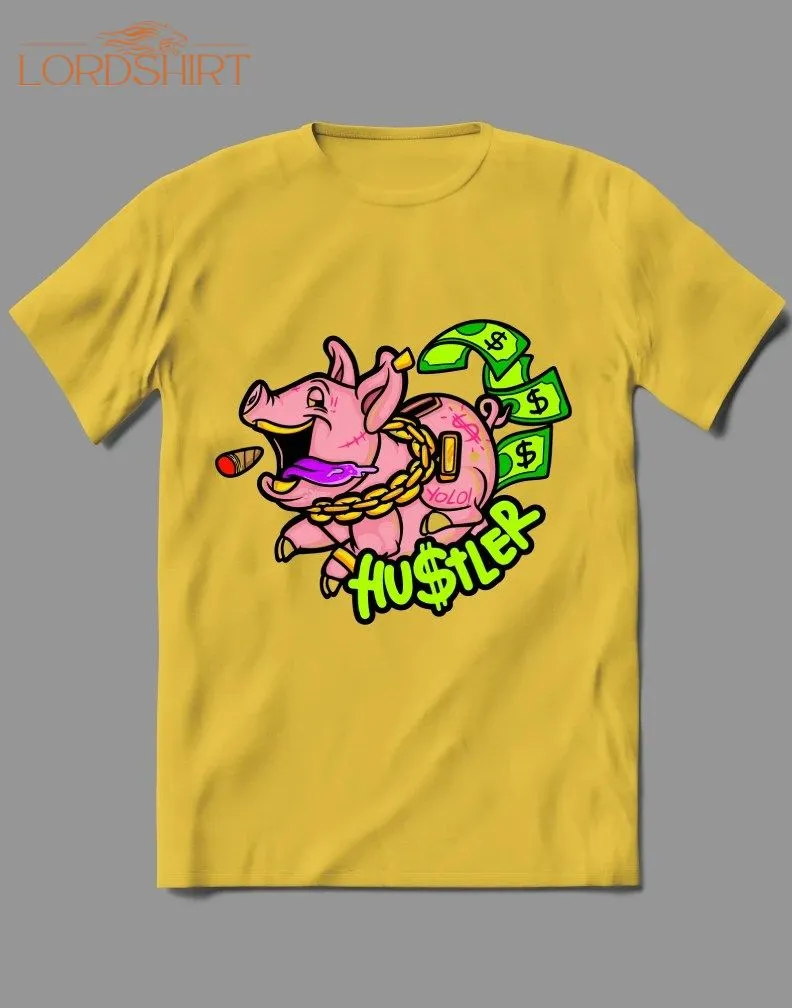 Piggy Bank Og Hustler Get Bags Artwork Parody Quality Shirt