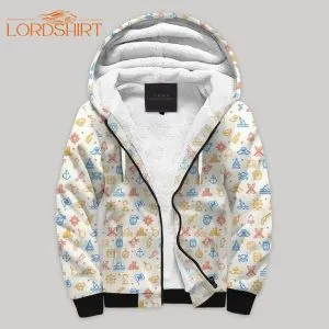 Pirate Pattern Blanket Fleece Zip Hoodie All Over Print