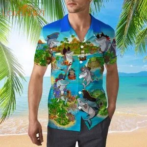 Pirates Shark In Summer Hawaiian Shirt