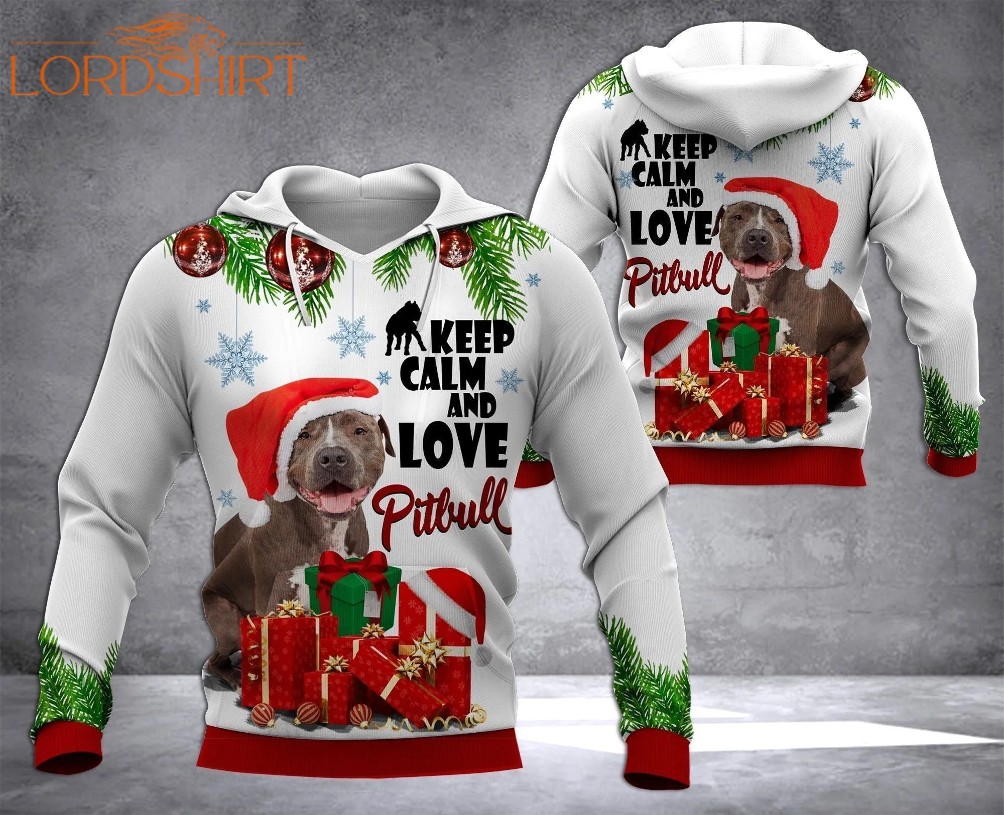 Pitbull Christmas 3d All Over Print