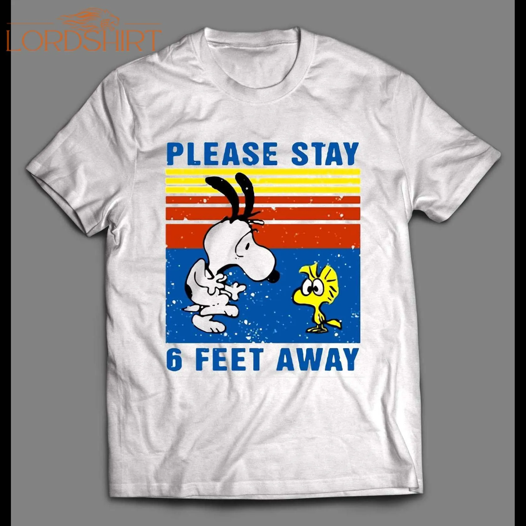 Please Stay 6 Feet Away Peanuts Snoopy Inspired Shirt