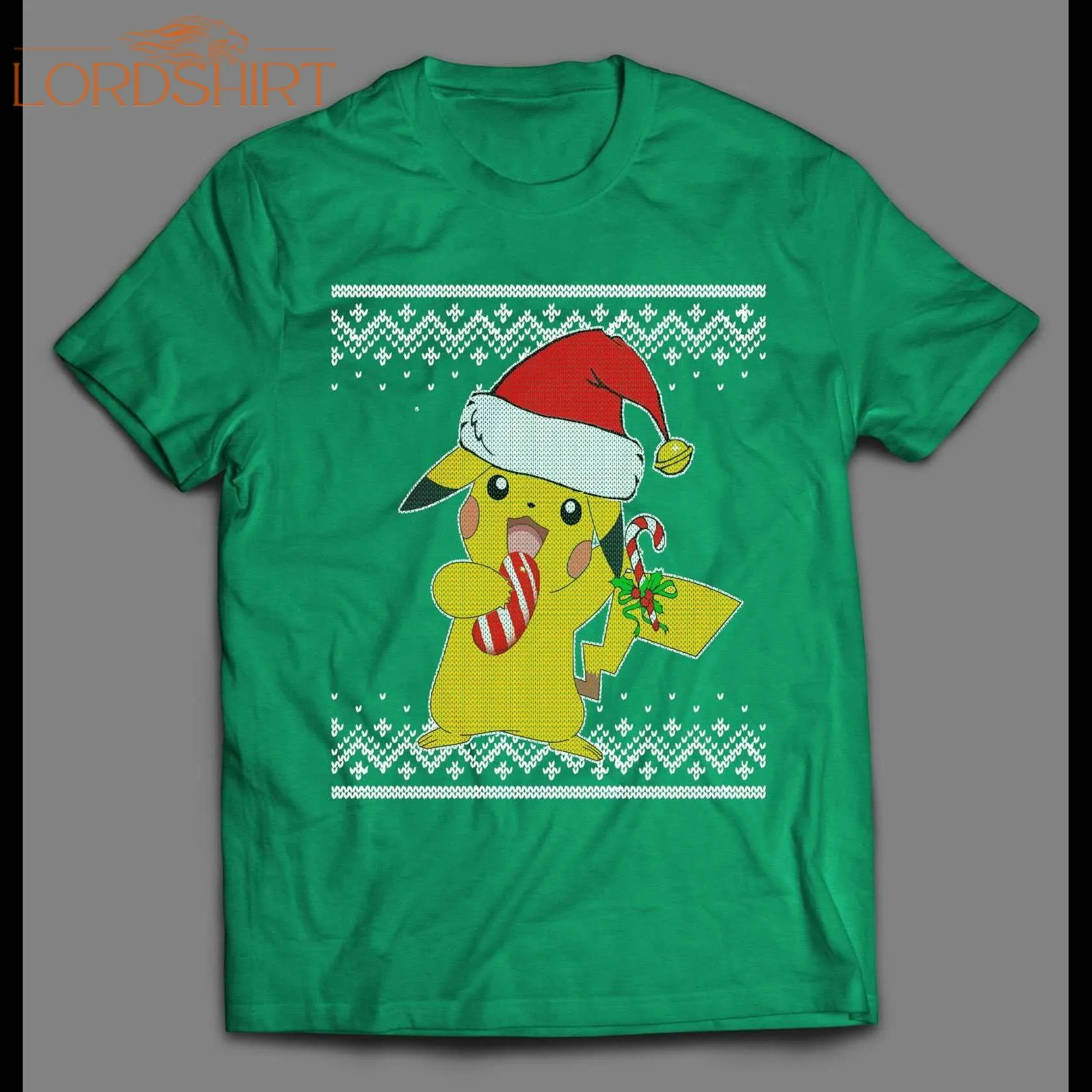 Poke Monsters Santa Pikachu Christmas Pattern Holiday Shirt