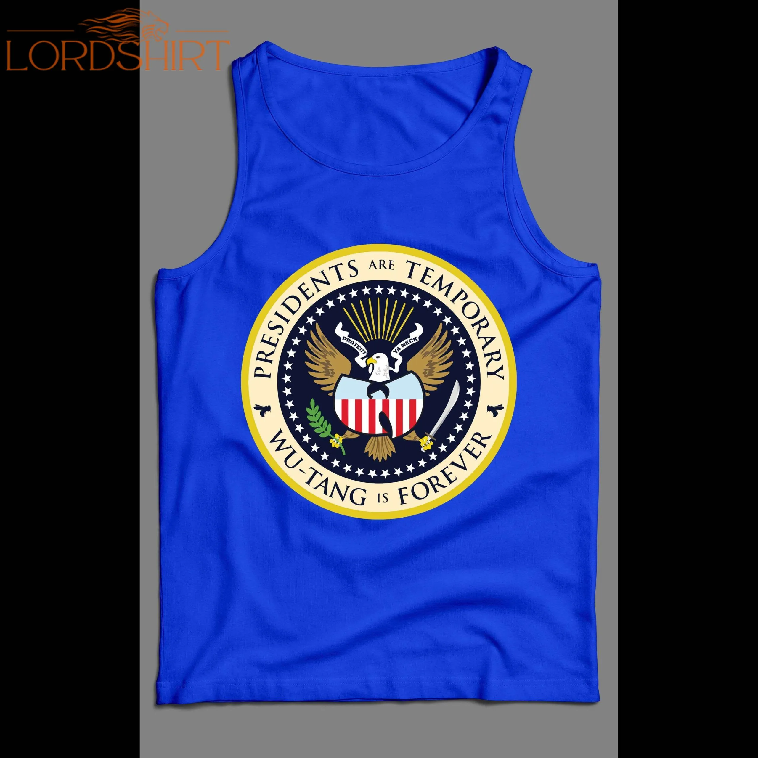 Presidents Are Temporary Shaolin Clan Is Forever Color Seal New York Rap Men's Tank Top