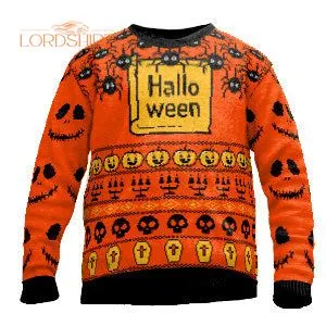 Pumpkin Halloween Ugly Christmas Sweater