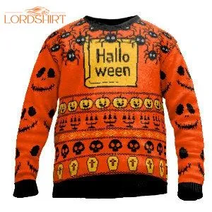 Pumpkin Halloween Ugly Christmas Sweater