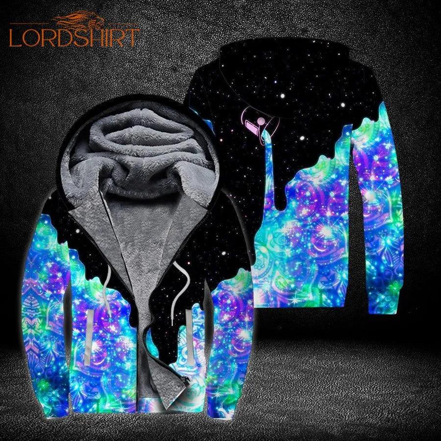 Rainbow Beautiful Fleece Zip Hoodie All Over Print