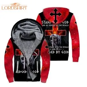 Red Black God Jesus Fleece Zip Hoodie All Over Print