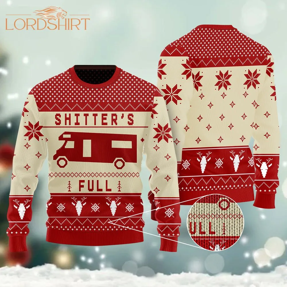 Red Vacation Shitter's Full Ugly Christmas Sweater