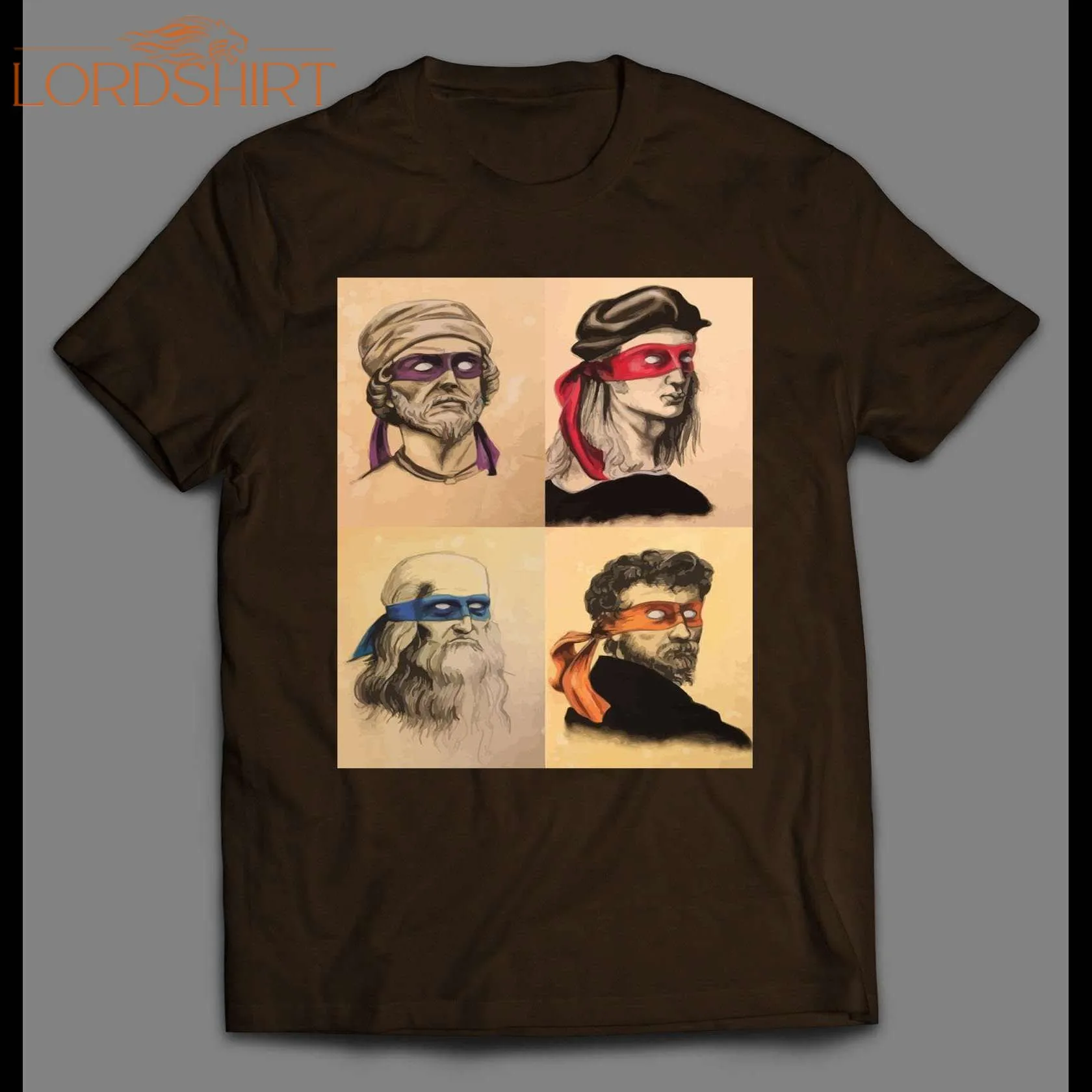 Renaissance Ninjas Cartoon Parody High Quality Shirt