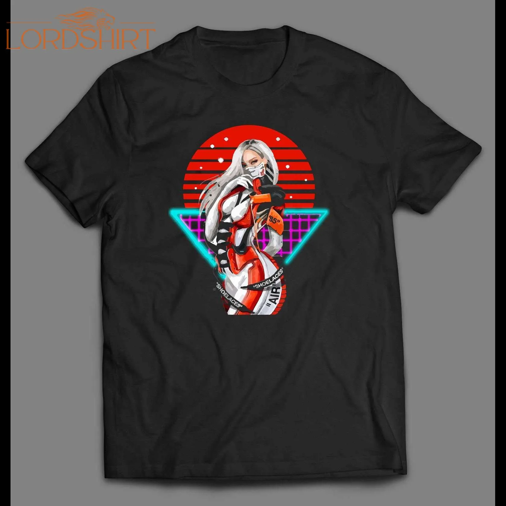 Retro Style Ninja Lady Custom Art Shirt