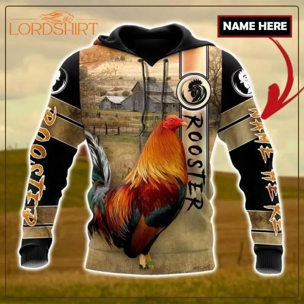 Rooster In The Farm Custom Name 3d All Over Print