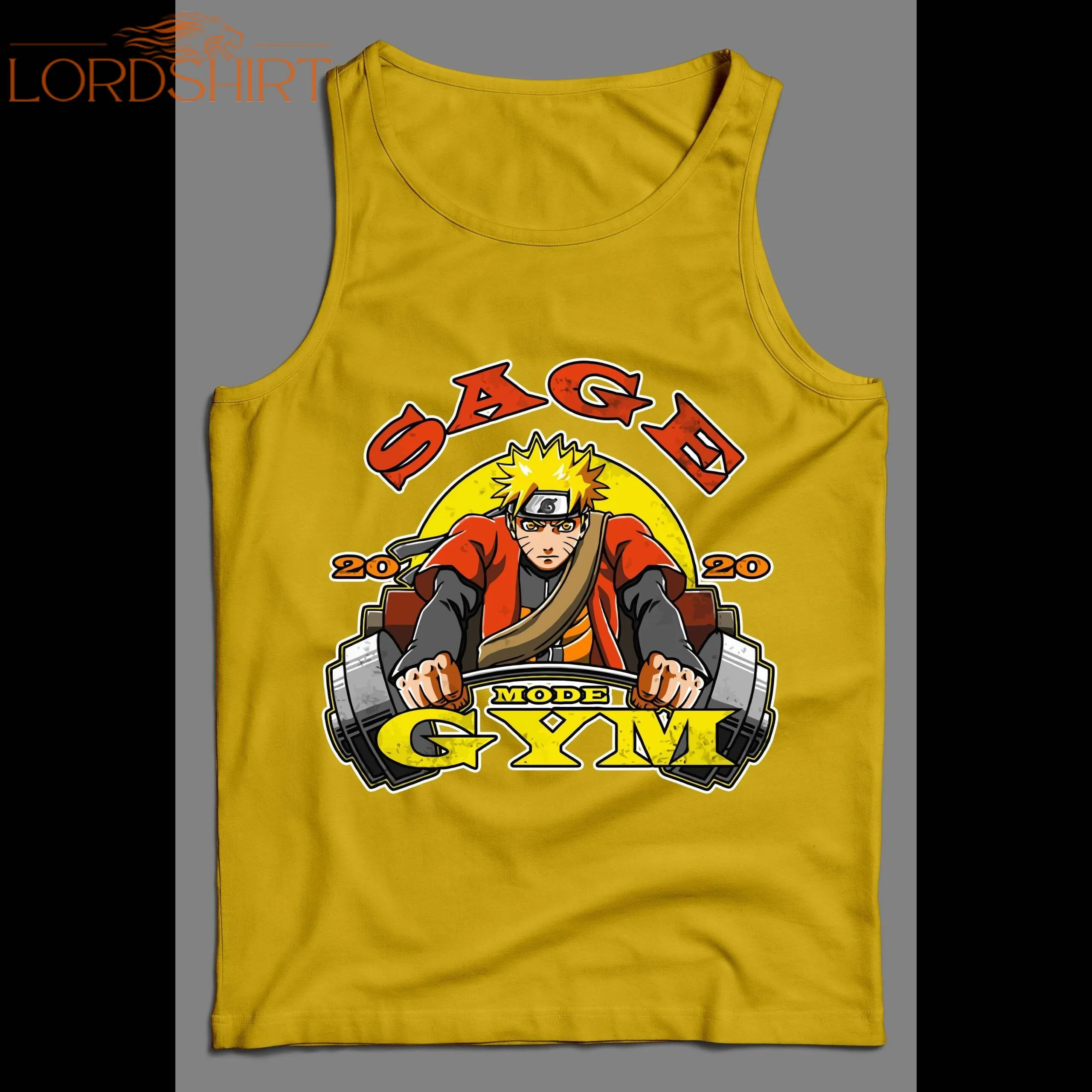 Sage Mode Gym Naruto Shippuden Anime High Quality Men's Tank Top