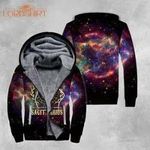 Sagittarius Zodiac Fleece Zip Hoodie All Over Print