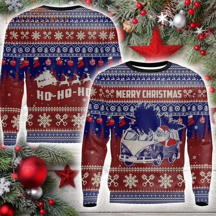 Santa Claus Bus Ugly Christmas Sweater