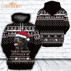 Santa's Favorite Rottweiler Dog Mom 3d All Over Print