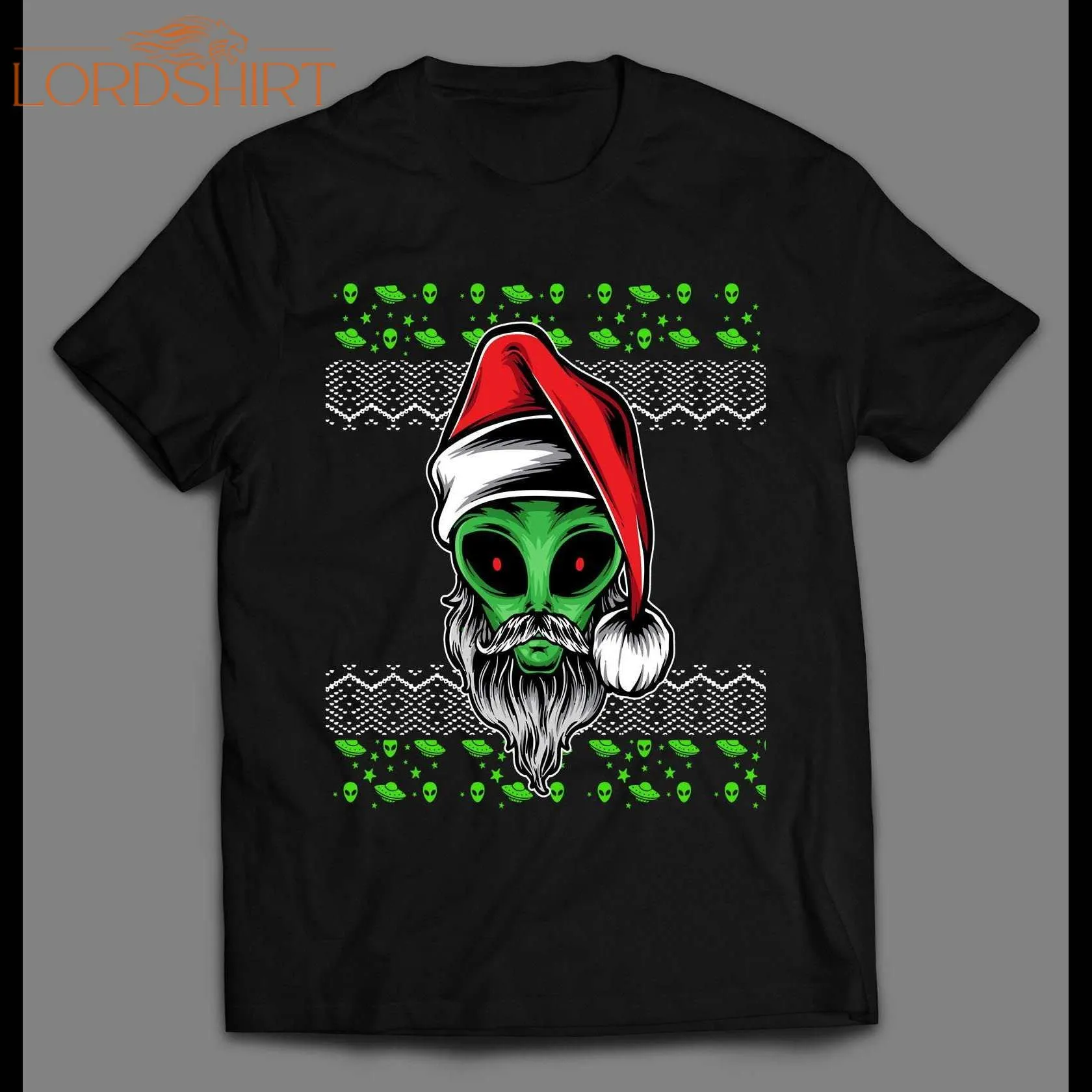 Sci-fi Christmas Alien Santa High Quality Holiday Shirt