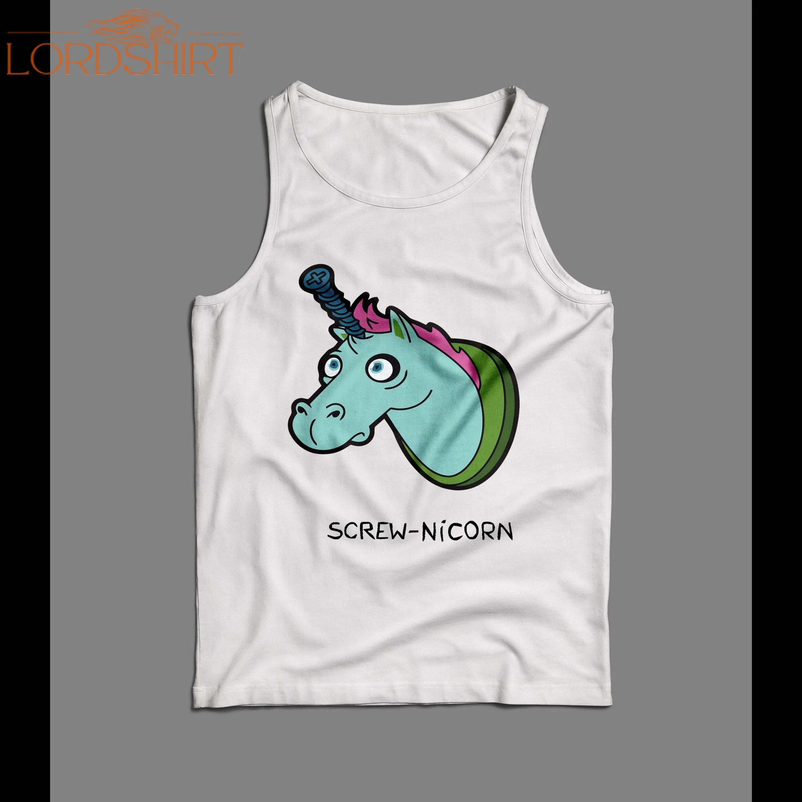 Screw-nicorn Funny Unicorn Parody Men's Tank Top