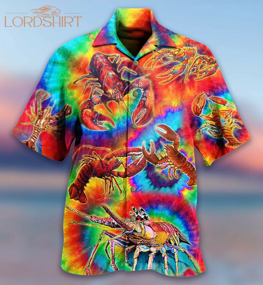 Shrimp Red Love Rainbow Hawaiian Shirt