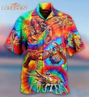 Shrimp Red Love Rainbow Hawaiian Shirt