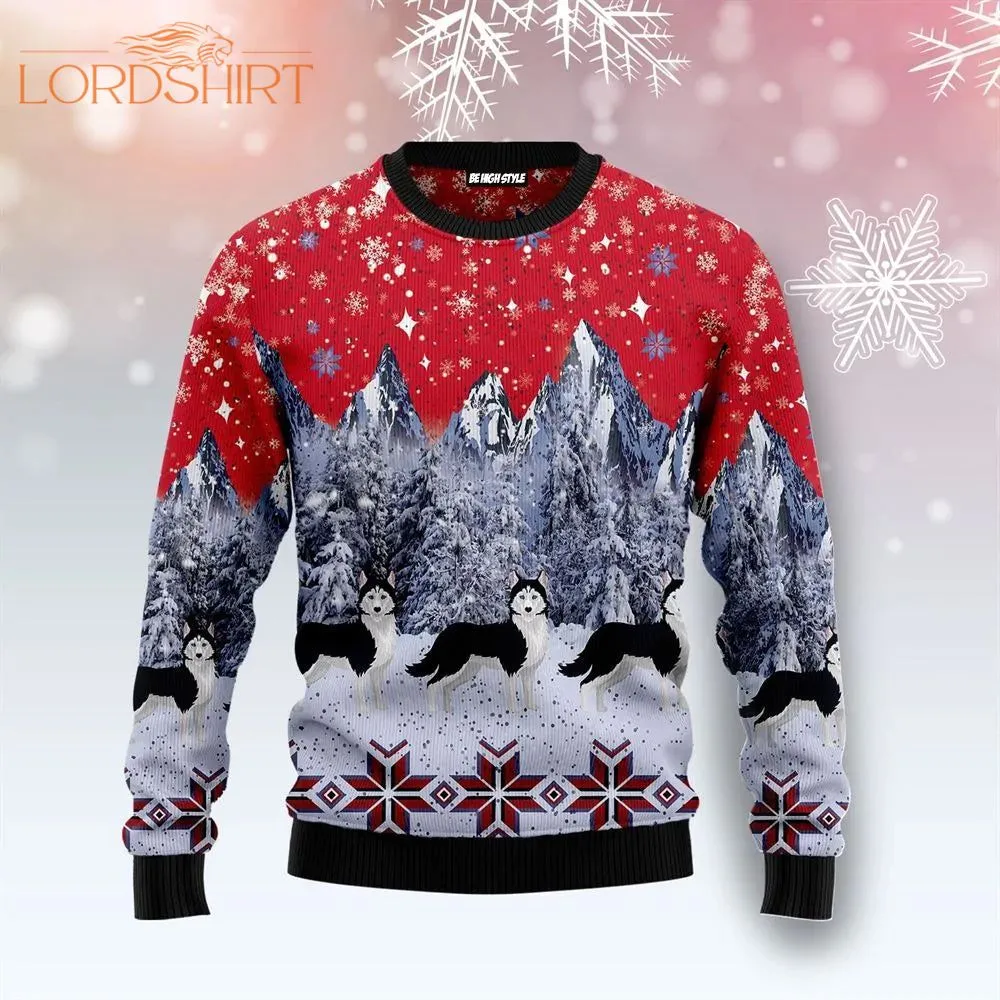 Siberian Husky Snow Ugly Christmas Sweater