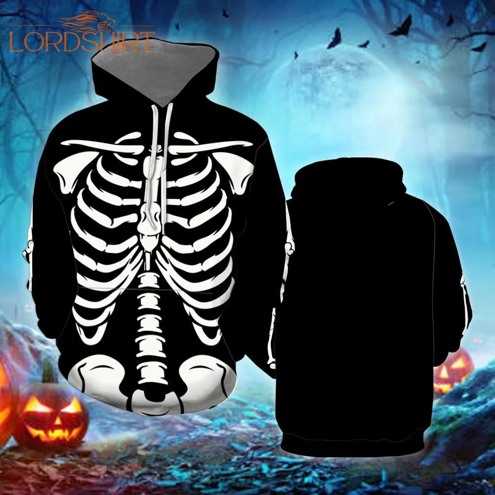 Skeleton Rib Bones Halloween 3d All Over Print