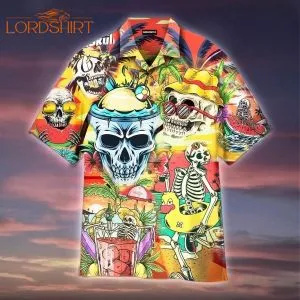 Skull Chill Tropical Summer Aloha Hawaiian Shirt