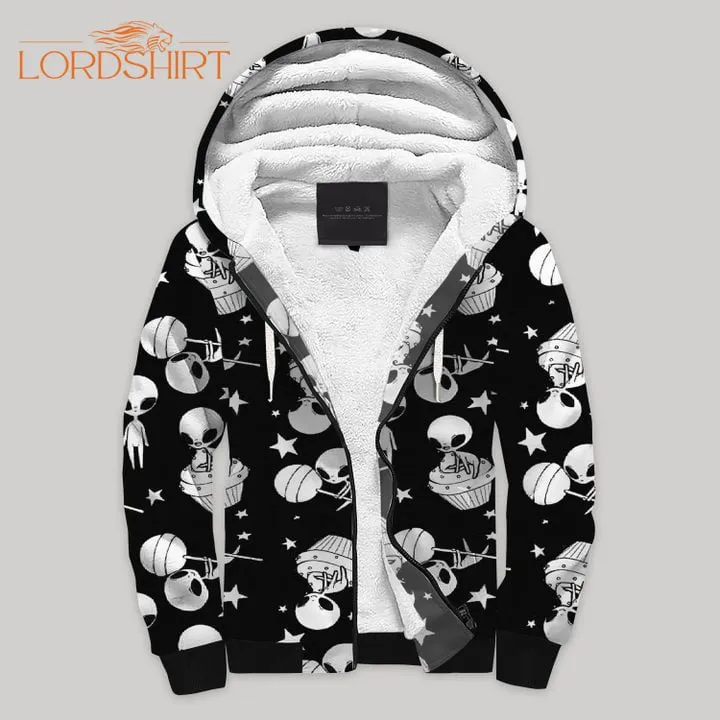 Skull Fleece Zip Hoodie All Over Print