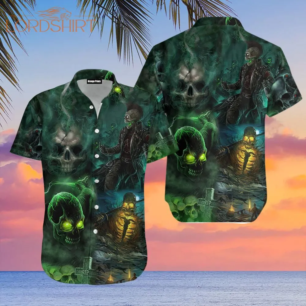 Skull Halloween Hawaiian Shirt