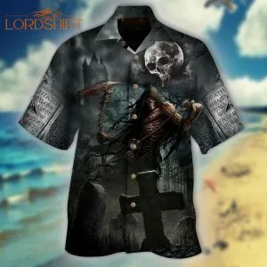 Skull Shadow Halloween Hawaiian Shirt