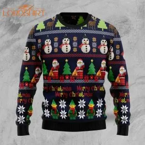 Snowman Awesome Merry Christmas Ugly Christmas Sweater