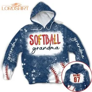 Softball Grandma Bleach Custom Name 3d All Over Print