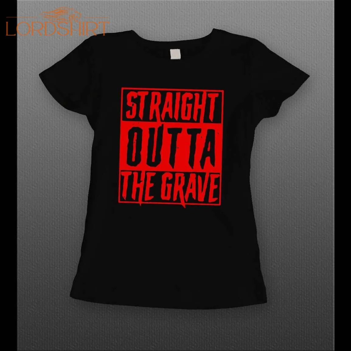Spooky Straight Outta The Grave Halloween Ladies Shirt