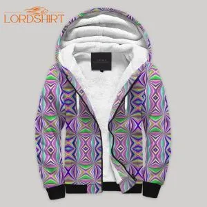 Spychedelic Pattern Blanket Fleece Zip Hoodie All Over Print